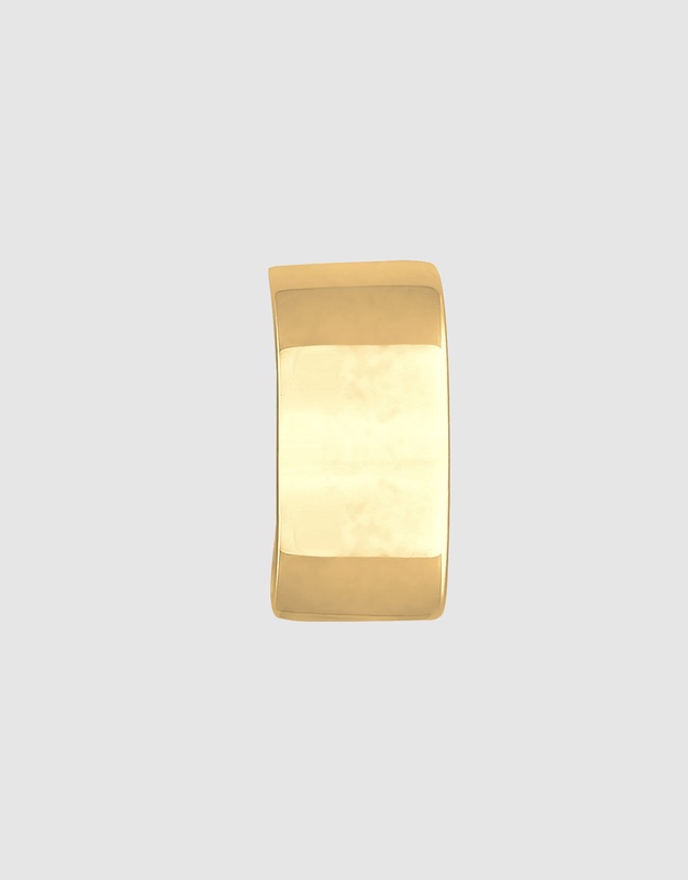 Kuzzoi - ICONIC EXCLUSIVE - Earrings Men Single Earcuff Basic Trend in 925 Sterling Silver Gold Plated