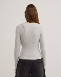 Witchery - Long Sleeve Overlay Top
