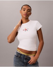 Calvin Klein Jeans - Pride Monologo Baby Tee