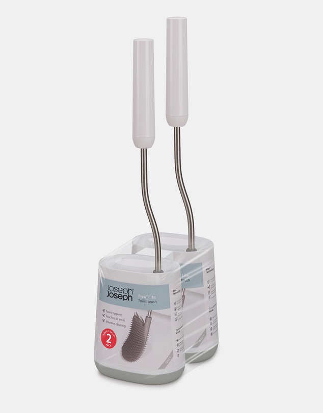Joseph Joseph - Flex™ Lite Toilet Brush 2-pack - Grey/White