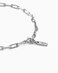Diesel - D Logo Silver Tone Bracelet