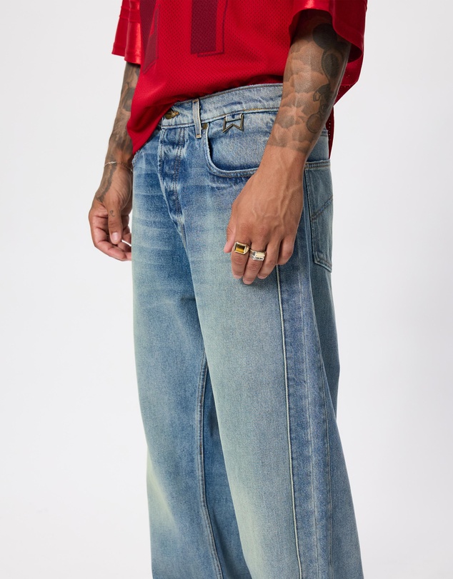 RHUDE - Relaxed Traxedo Denim Jeans