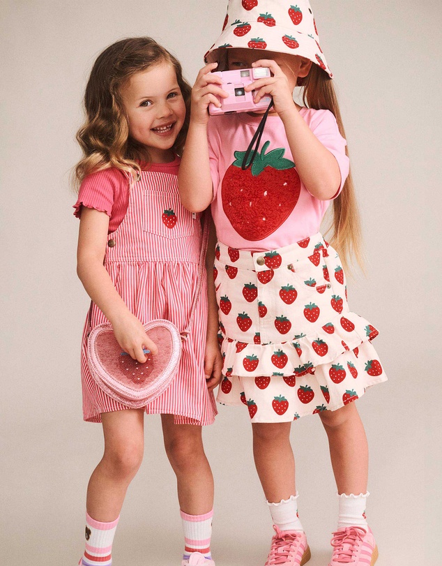 Huxbaby - Strawberry Tiered Skirt - Babies-Teens