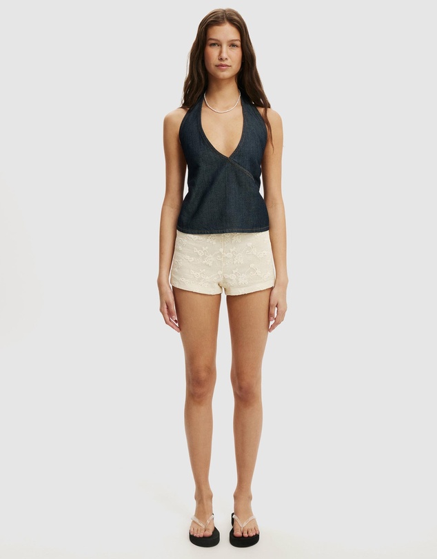 Cotton On - Avery Wrap Denim Top