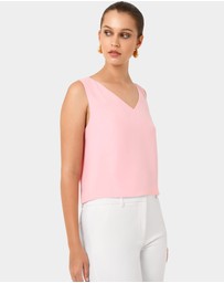 Forcast - Blair V-Neck Crop Top