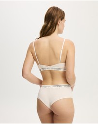 Cotton On Body - Branded Cotton Scoop Bralette