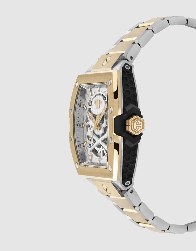 Philipp Plein - The $Keleton 2.0 - 44mm Silver Dial with Two Tone Strap