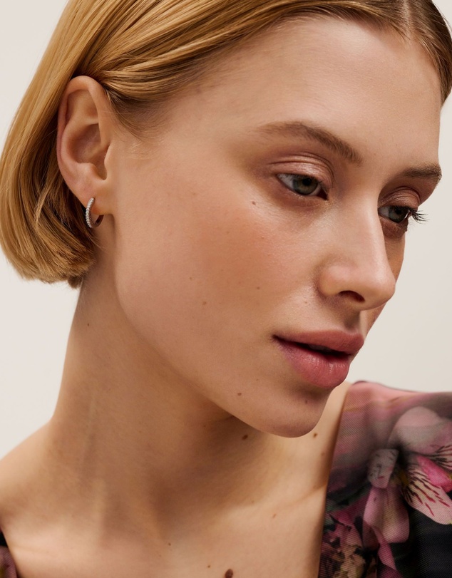 Ted Baker - Heplie Crystal Hoop Earrings 14mm