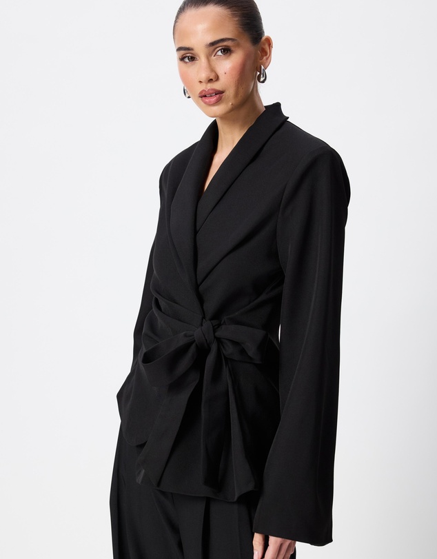 Tussah - Blair Ruched Side Tie Blazer