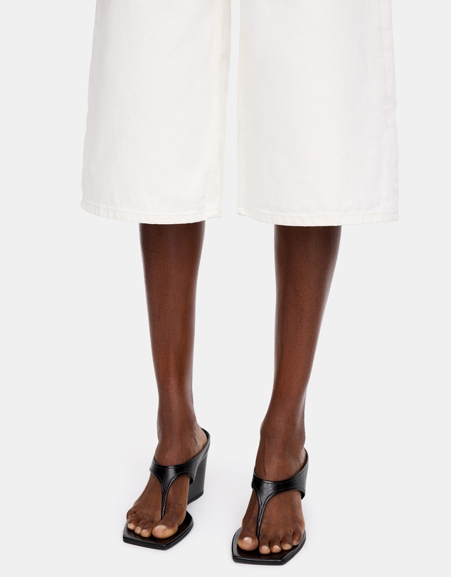 ARKET - Leather Wedge Flip-Flop Sandals
