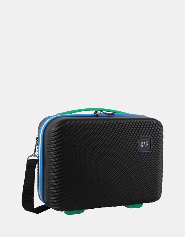 GAP - GAP Stripe Medium Hard Shell with Mini Beauty Case Set + Leather Tag