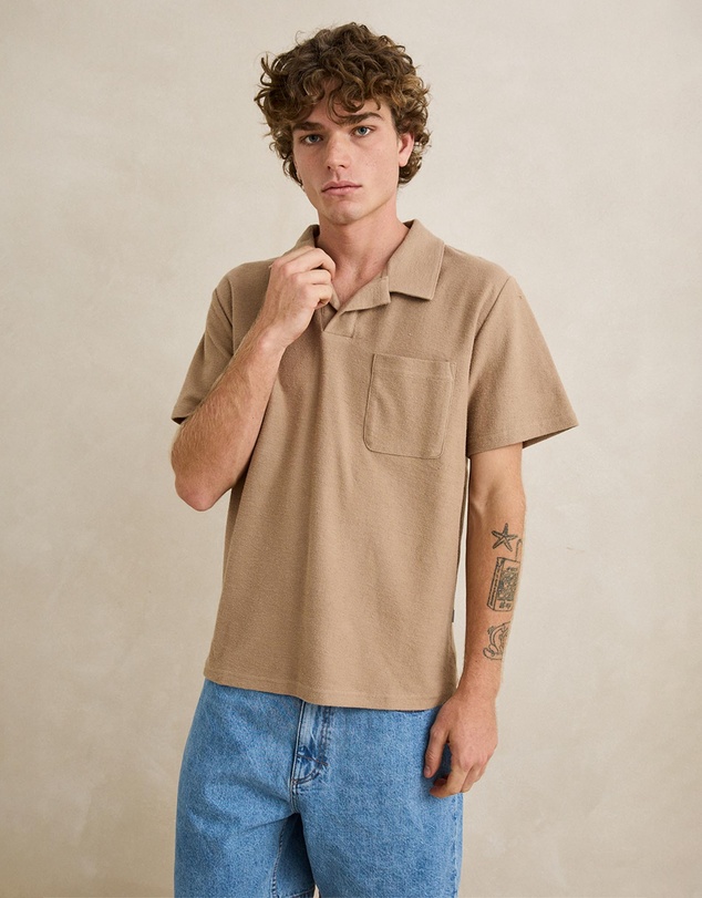 Rhythm - LADDER VINTAGE TERRY POLO - ICONIC EXCLUSIVE