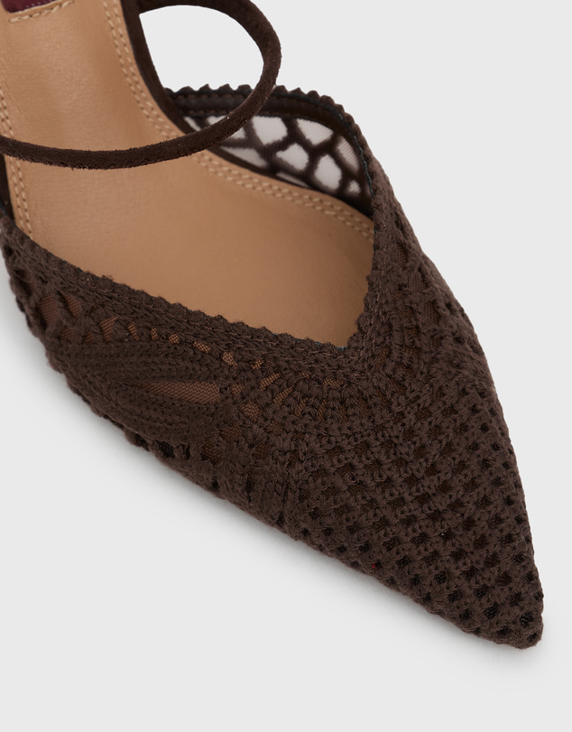 Betts - Oasis Crochet Pointed Toe Heels