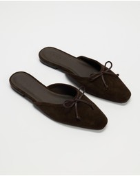 AERE - Slip On Suede Ballet Flats