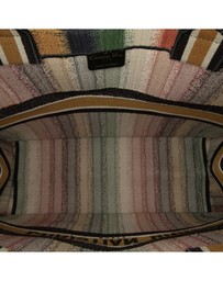 Pre-Loved by Azura Reborn - Pre-Loved dior Striped Canvas Tote Bag with Dual Top Handles and Interior Compartment