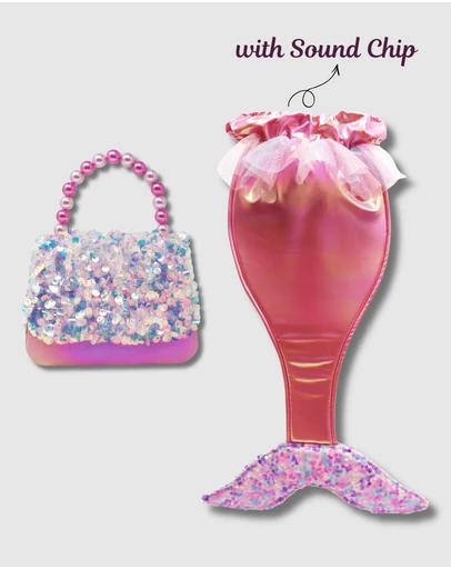 Pink Poppy - Sequin Mermaid Tail Accessories Bundle