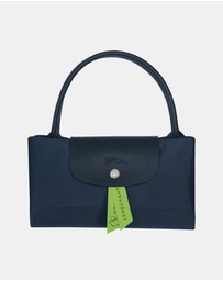 Longchamp - Le Pliage Green Canvas Handbag - Medium