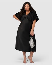 Pink Dusk by Curve Project - Wanting More Midi Dress