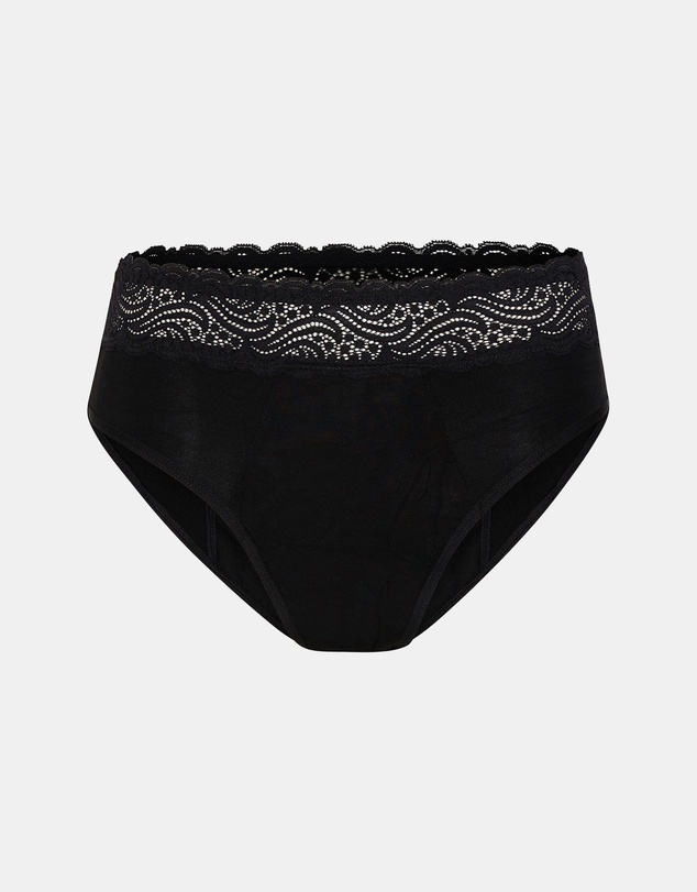 Modibodi - Sensual Period Hi Waist Bikini Super Absorbency Black
