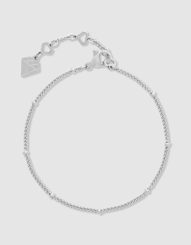 Wanderlust + Co - Beaded Silver Essential Chain Bracelet