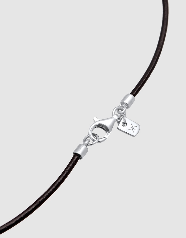 Kuzzoi - ICONIC EXCLUSIVE - Leather Cord Necklace with Onyx Teardrop