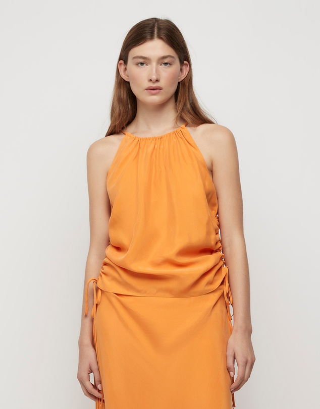 FRIEND of AUDREY - Andree Cupro Ruched Top