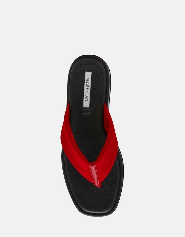 Steve Madden - Bella Red Suede Sandals