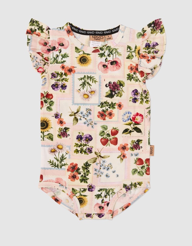 Kip&Co - Sweet Life Organic Short Sleeve Frill Romper - Babies