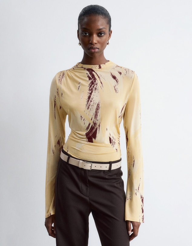& Other Stories - Flare-Sleeve Mock-Neck Top