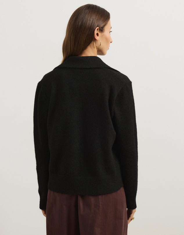 Atmos&Here - Aspen Knit Wrap Cardigan With Collar