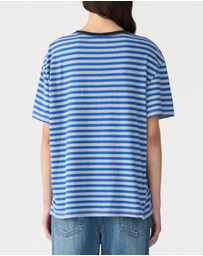 Bassike - Stripe Boyfriend T-Shirt