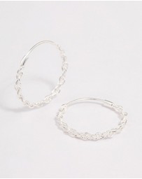Lovisa - Sterling Silver Chain Hoop Earrings