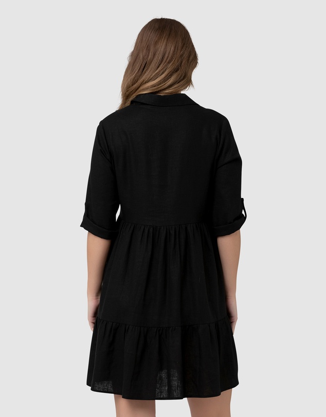 Ripe Maternity - Adel Linen Button Through Dress