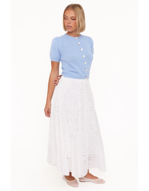 Petal & Pup - Varia Eyelet Maxi Skirt - White