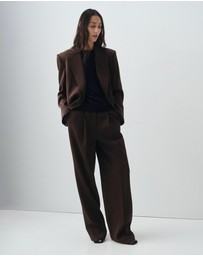 M.N.G - Straight Mid-Rise Suit Trousers
