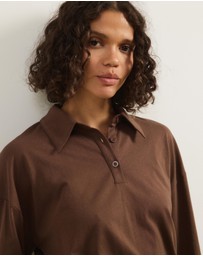 Atmos&Here - Averin Long Sleeve Fitted Waist Top