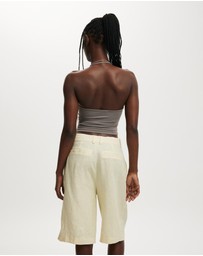 Cotton On - Luxe Linen Bermuda Shorts