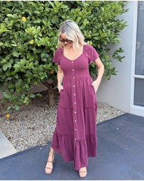 Esther & Co - Celie Dress - Bordeaux