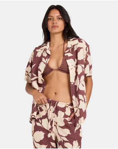 RVCA - Womens Rhi Overshirt Short Sleeve Shirt
