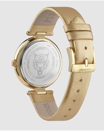 Plein Sport - PLEIN OPIUM 38mm Champagne dial with Gold Leather Strap