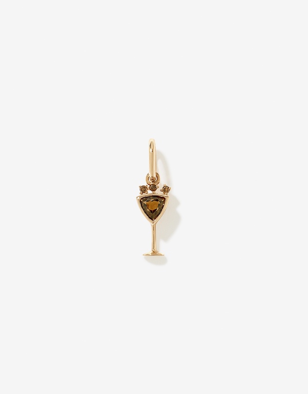 Michael Hill - Smokey Quartz Espresso Martini Cocktail Pendant in 18 Karat Gold Vermeil