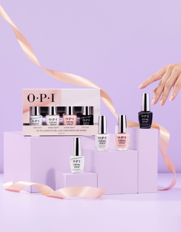 O.P.I - Infinite Shine French Manicure 4-Piece Gift Set - Base Coat, Bubble Bath, Alpine Snow, Top Coat