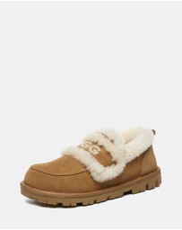 EVERAU - Australian Shepherd Ugg Rilee Loafer Cow Suede Upper House Shoes