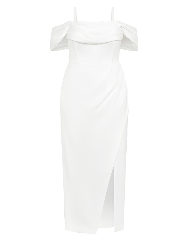 City Chic - Plus Size Forbidden Love Maxi Dress - ivory