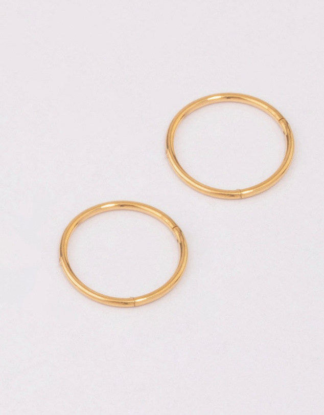 Lovisa - Gold Plated Titanium Fine Sleeper Earrings 8mm