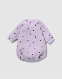 Wilson & Frenchy - Berry Plums Organic Waffle Bodysuit - Babies