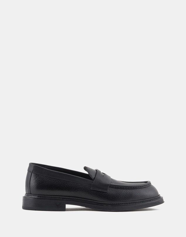 Emporio Armani - Mocassino Vitello Granato Vitello Liscio - Men's