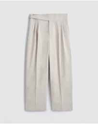 COS - Belt-Detail Pleated Wide-Leg Trousers
