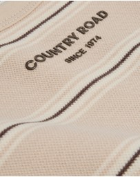 Country Road - Organically Grown Cotton Stripe Long Sleeve Pique T-shirt