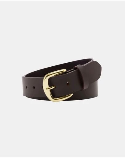 Buckle - Halliday. Australian Made Buffalo Leather Belt. 38mm width.